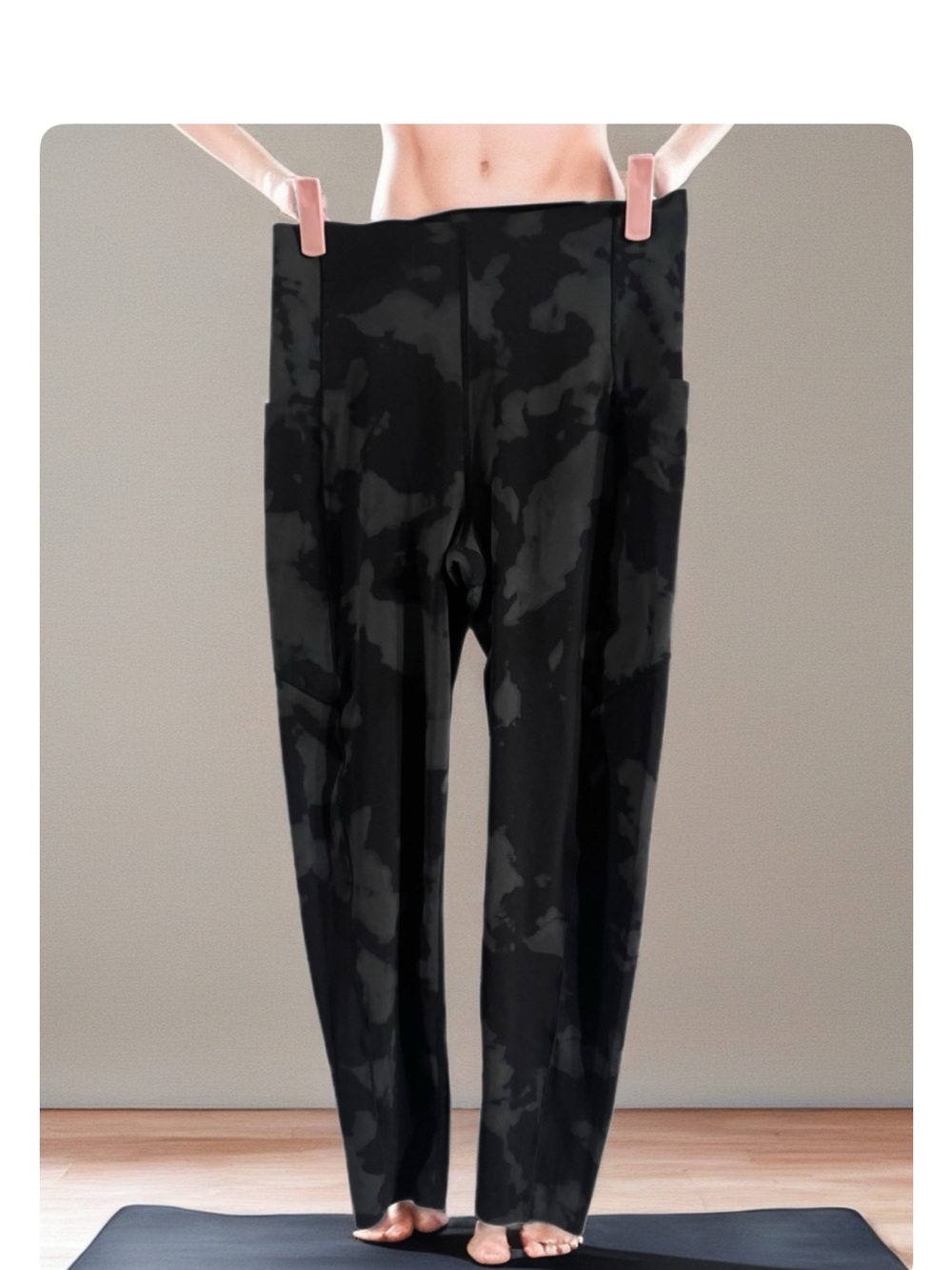 Sweaty Betty Black Camouflage Cargo Yoga Pants